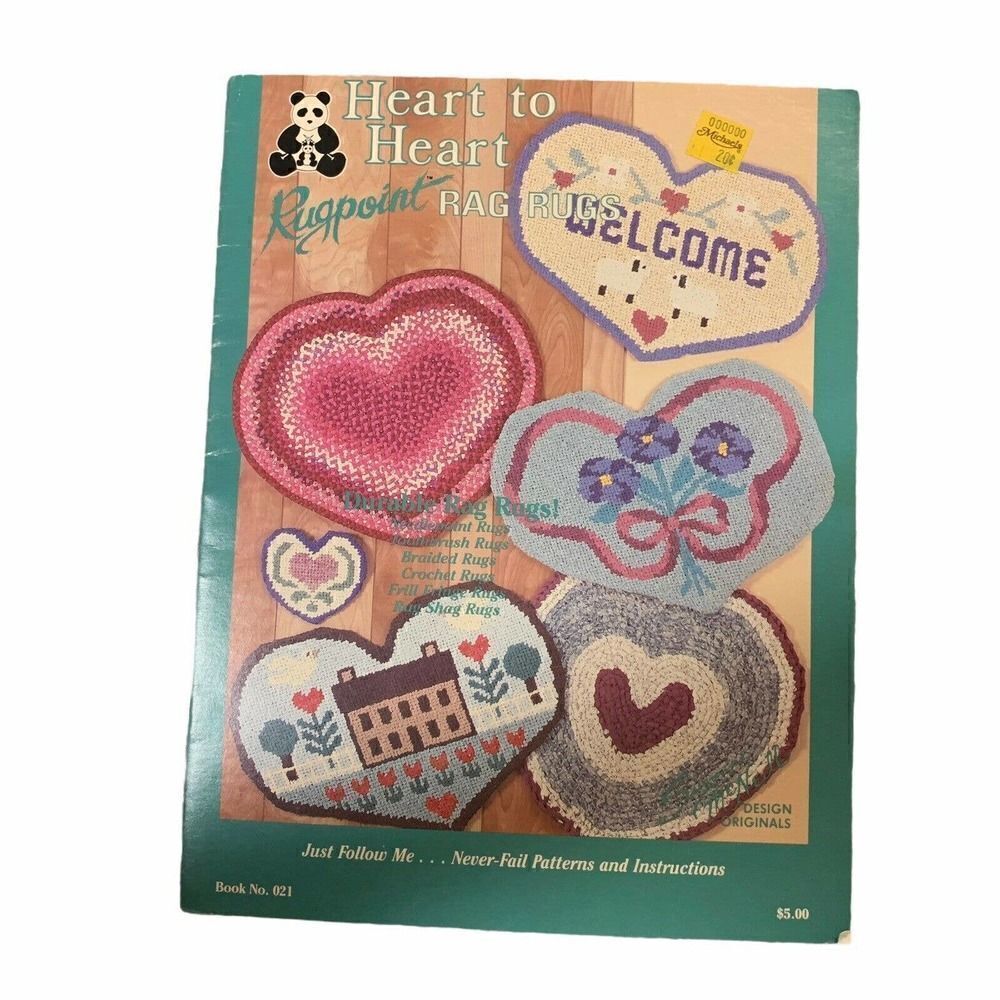 Vintage Rag Rug Rugpoint Pattern Book 1980s Craft
